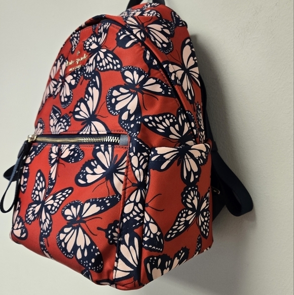 Kate Spade Chelsea Nylon Medium Backpack Butterfly Toss Print - Picture 6 of 10